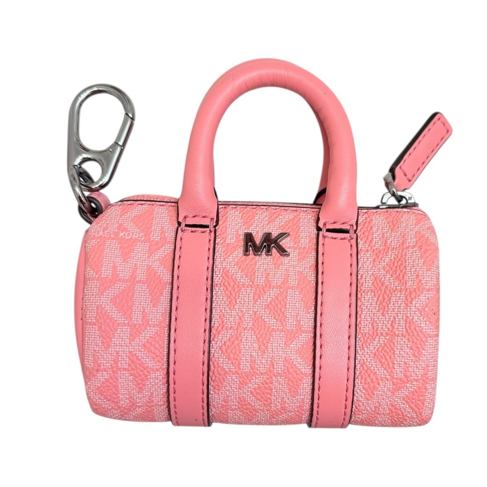 Michael kors micro mini barrel bag charm pink signature mk